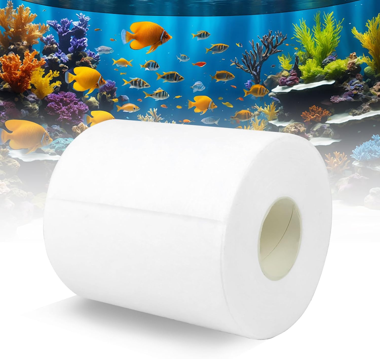2Pcs 92' 4.45" High Replacement Fleece Roll Compatible with Red Reef 500, High-Efficiency Filtration, Perfect for Reef Aquariums, Effortless to Install & Use