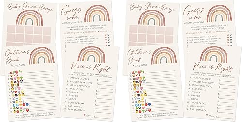 Printed Party Boho Rainbow 4-Game Set (30 guests)