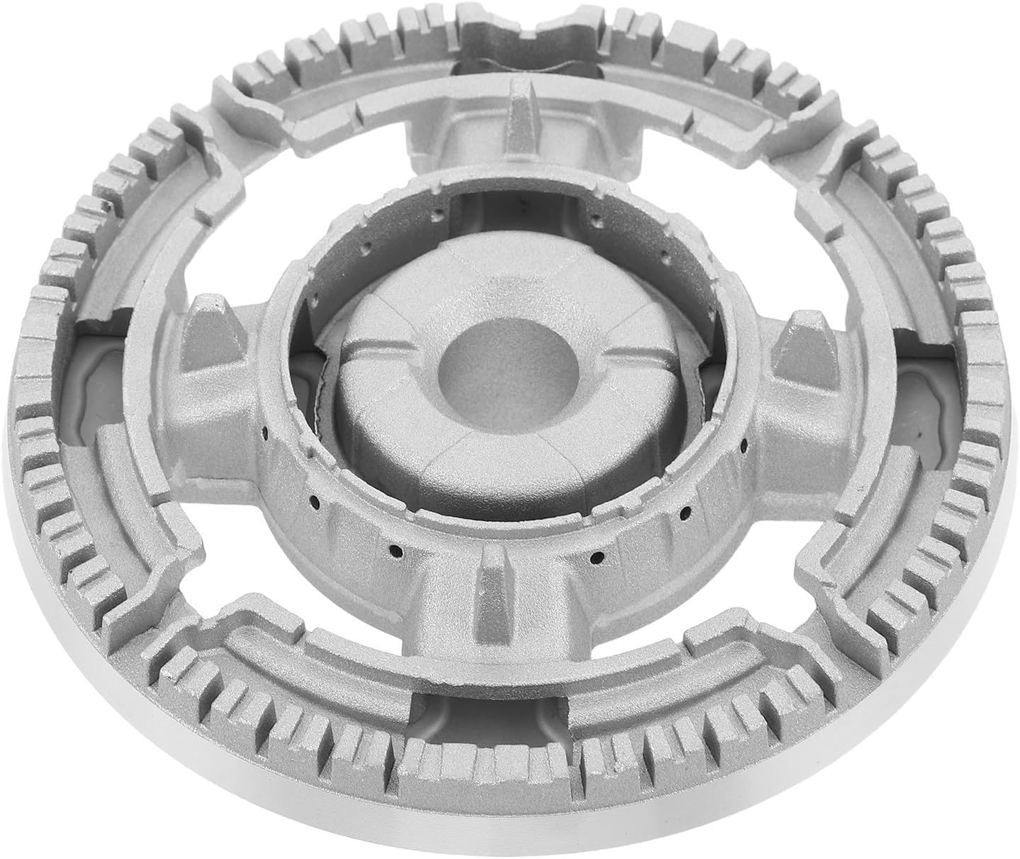 Heavy-duty Wok Style Gas Hob Burner Head with Heat Diffuser Plate for Even Heat Distribution Energy-saving Replacement Part Compatible with Sabaf Gas Stoves and Embedded Cooktops