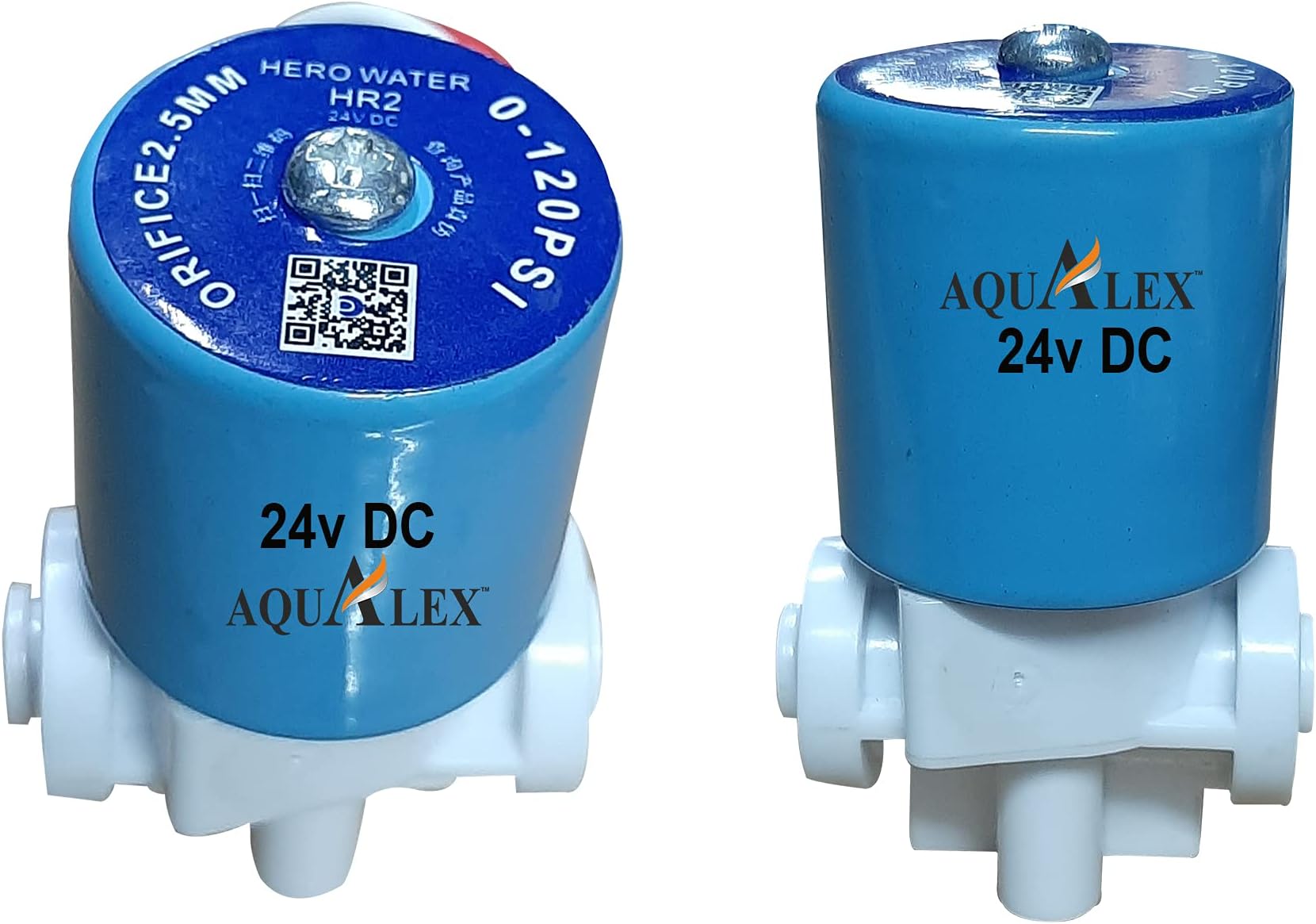 Pokar RO Hero Plastic and Metal 24V DC Solenoid Valve 2 Pieces Push Fit 1/4 6 mm Tubing Pipe , Suitable for All RO Water Purifiers