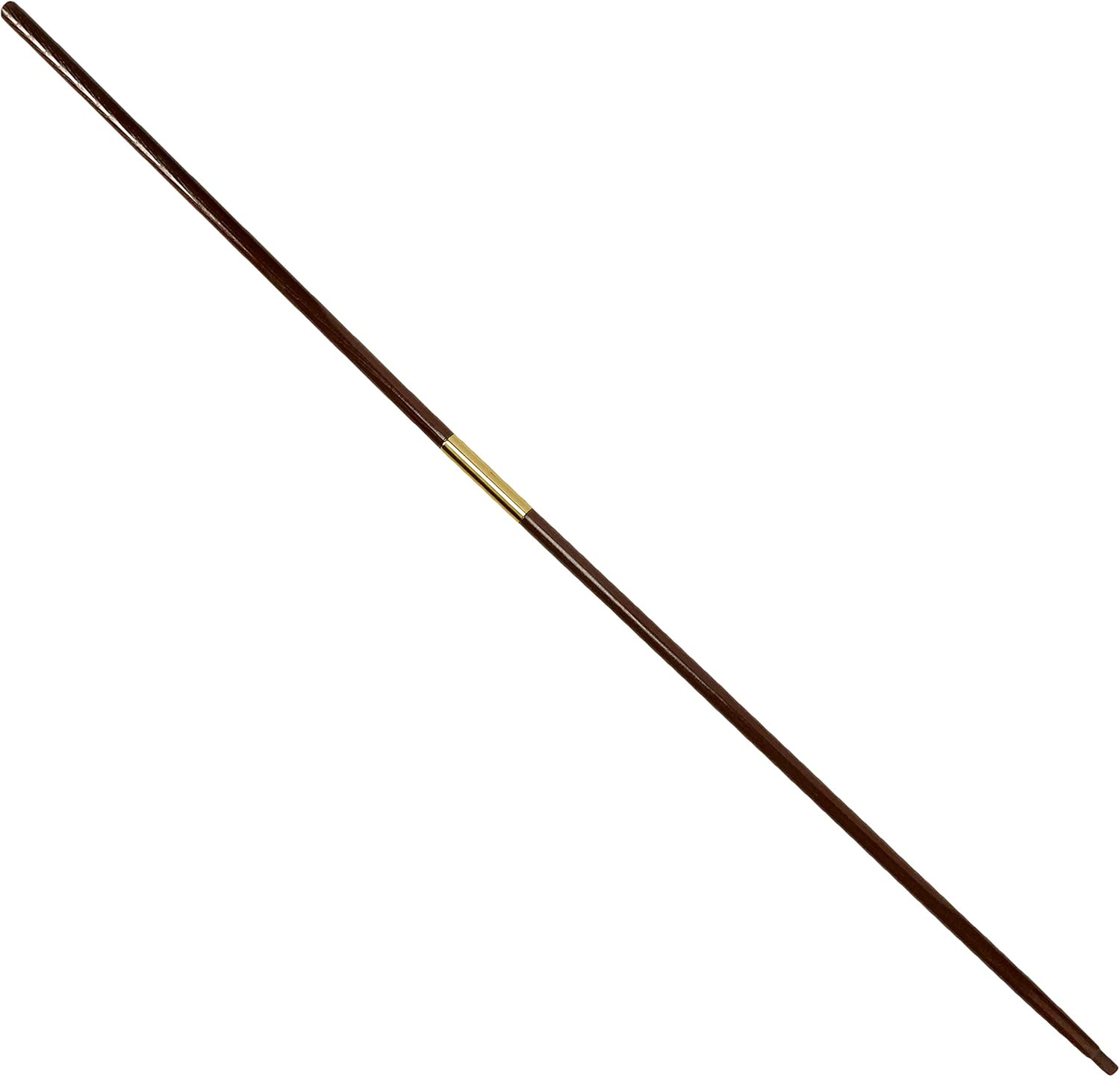 Super Tough 7ft Wood Two Piece Residential Flagpole | Straight Grained Oak Hardwood Construction | Stained Gloss Furniture Finish | Solid Brass Precision Screw Joint | Indoor Outdoor Flag Display Pole