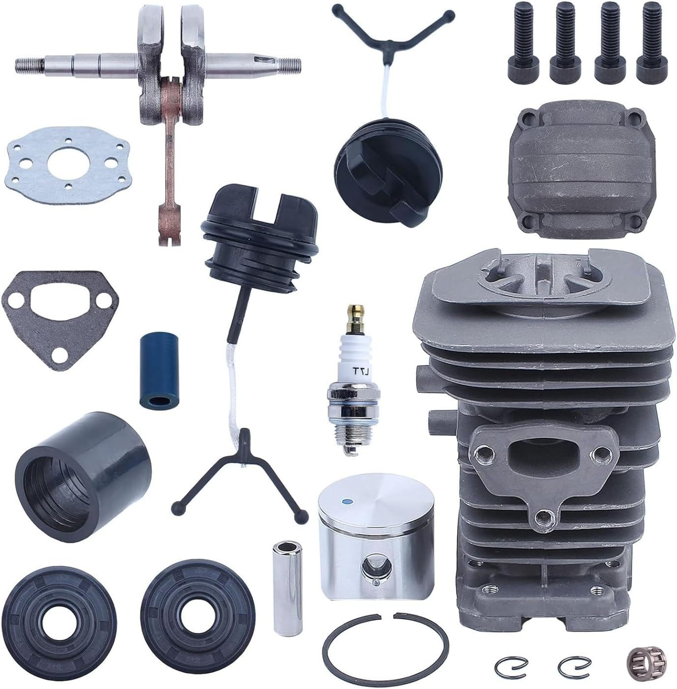 40mm Cylinder Piston Kit Fit for 136 137 141 142 Crankshaft Pan Cap Set Replacement Parts