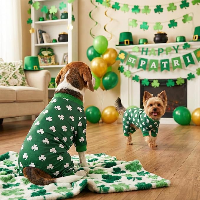 Pijama para Perro San Patricio con Diseño de Trébol, Talla XXL miniatura 5