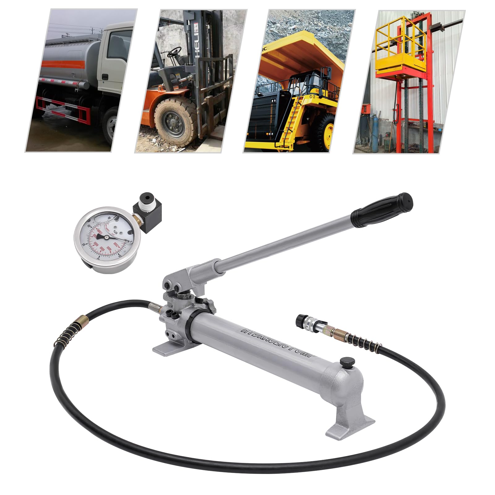 Pompa idraulica Manuale CP-700 10000 psi Pompa idraulica Manuale Gruppo di Potenza Pompa di Sollevamento idraulica Cric a Basso Profilo A Semplice Effetto per l'industria Edile