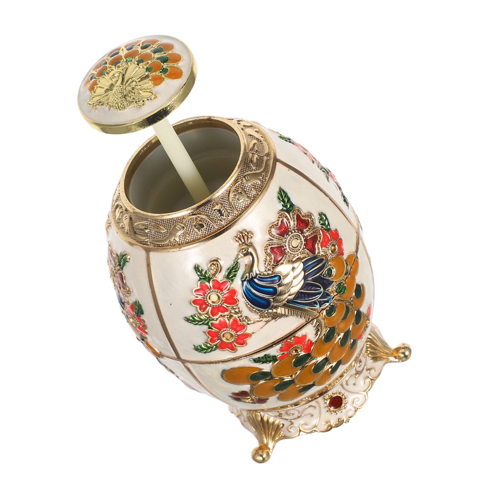 Porte-cure-dents poussoir paon vintage distributeur boîte rangement cuisine