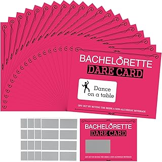 35 Pieces Girls Single Party Dare Cards Scratch Off Night Out Scratch Off Activity Funny Dare Cards for Wedding Bridal Showers Party Supplies(Wine Glass)