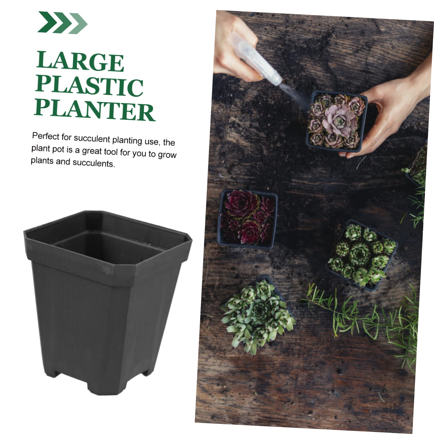 20er-Pack Pflanzentöpfe Für Baumschulen – 12x12x25 Cm, Schwarz, Mit Abflusslöchern, Ideal Für Gemüse & Blumen