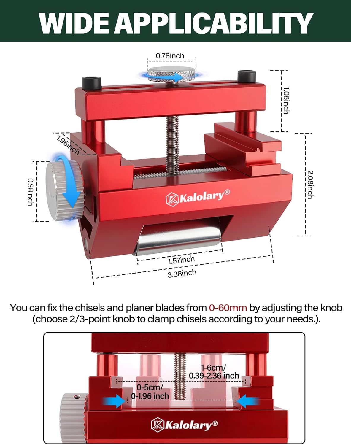 Double-side Chisel Sharpening Kit, Kalolary Professional Diamond Sharpening Stones Knife Sharpener Plate with Honing Guide Protractor for Chisel Kitchen Outdoor Woodworking Tools (400/1000 Grit)