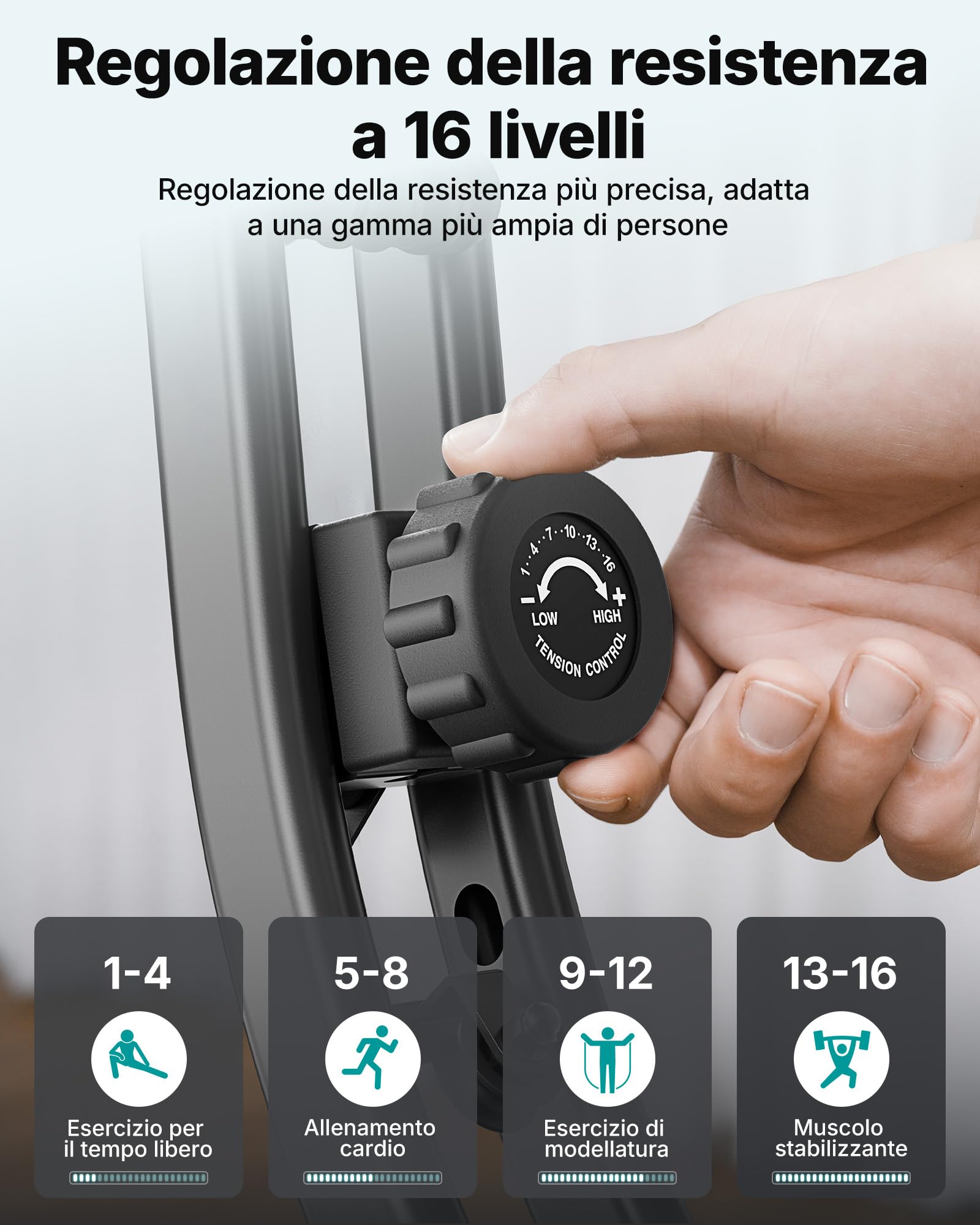 MERACH Cyclette Pieghevole 4 in 1, Ciclette Bike con Monitor LCD e Misurazione Manuale Delle Pulsazioni, Cyclette Magnetiche con Comodo Cuscino del Sedile, per la Casa, Salvaspazio