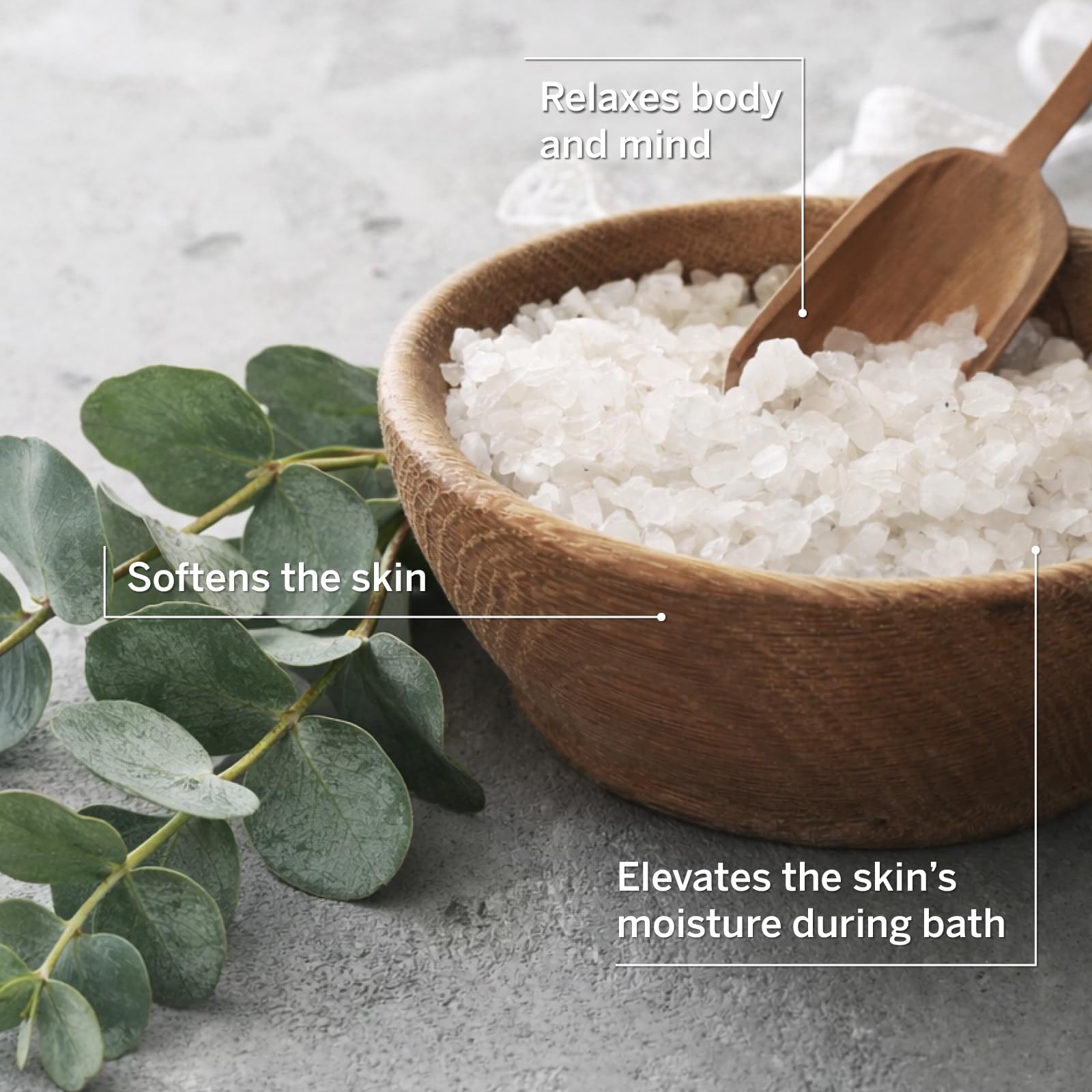 Totes Meer Mineral Badesalz AHAVA - Intensive Entspannung für Körper und Geist, erhöht die Feuchtigkeit, erweicht und lindert schmerzende Muskeln (Soothing Eucalyptus)