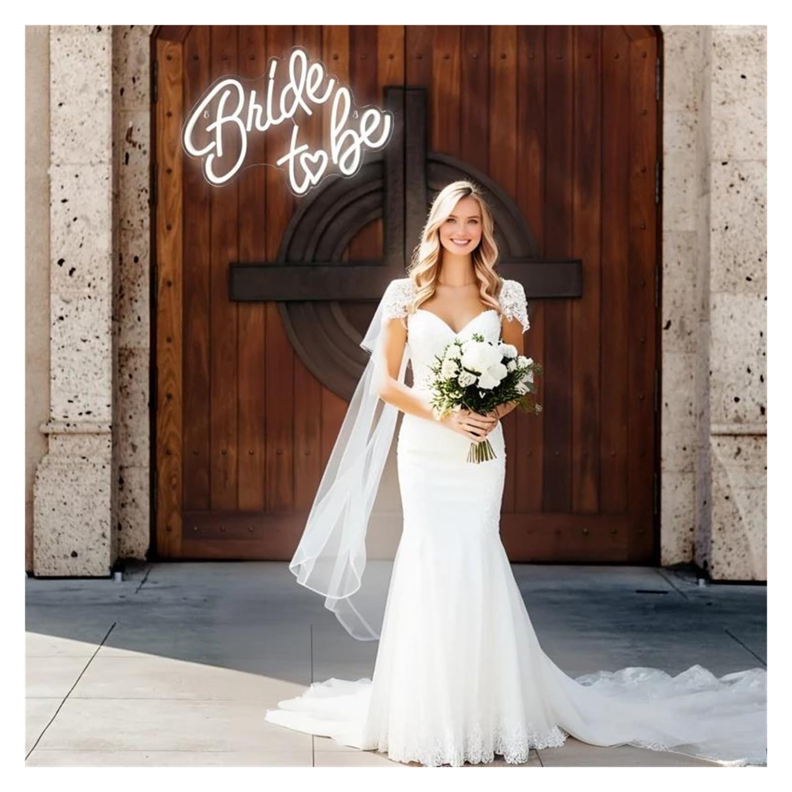 Wiszące neony artystyczne Bride To Be Neon Sign LED Light Dimmable USB Powered For Wedding Engagement Home Wall Decor 35cmx24cm