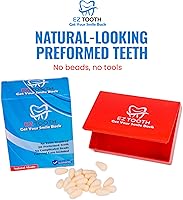 Vista 4 de EZ Tooth - Amazing Temporary Tooth - Diente preformado - Kit de repuesto para dientes faltantes - Reparación instantánea de dientes - Sombra natural
