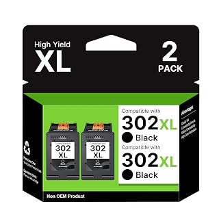 Washope 302 XL 302XL Noir Cartouche d'encre Compatible pour Cartouche HP 302 XL Noir pour HP DeskJet 3639 3630 3632 3831 3830 3832 4650 4652 Envy 4520 4527 4524 4527 OfficeJet 3831 3830 3630 (2 Noir) - Amazon product rated Grade A