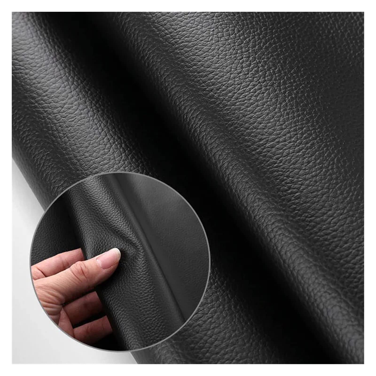 IOFIT Delantal impermeable de cuero PU, delantal de restaurante resistente a las manchas grueso y extendido, delantal negro limpio 1