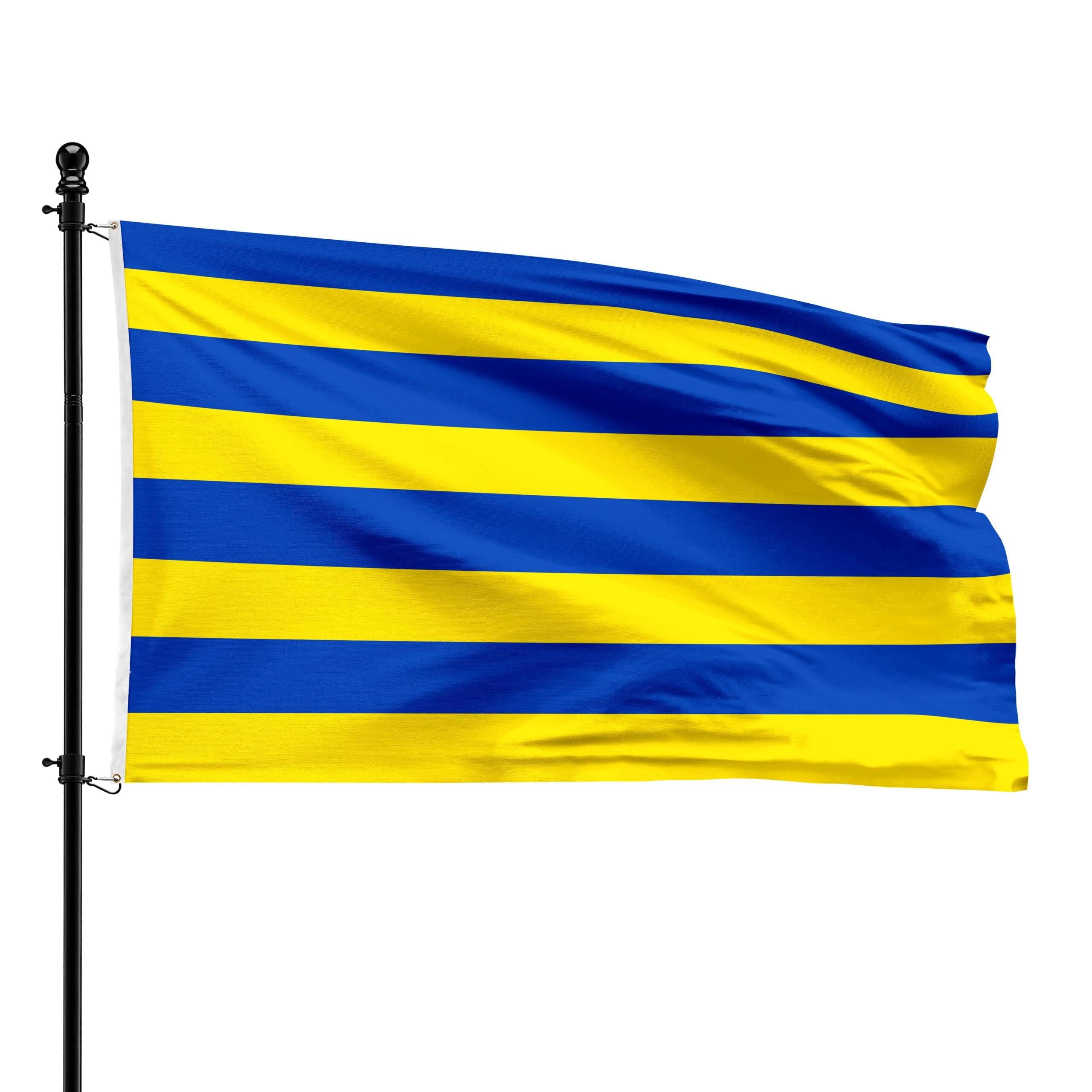 Drapeau municipal de Wellen 90 x 150 cm : pavillon officiel pour mât et intérieur