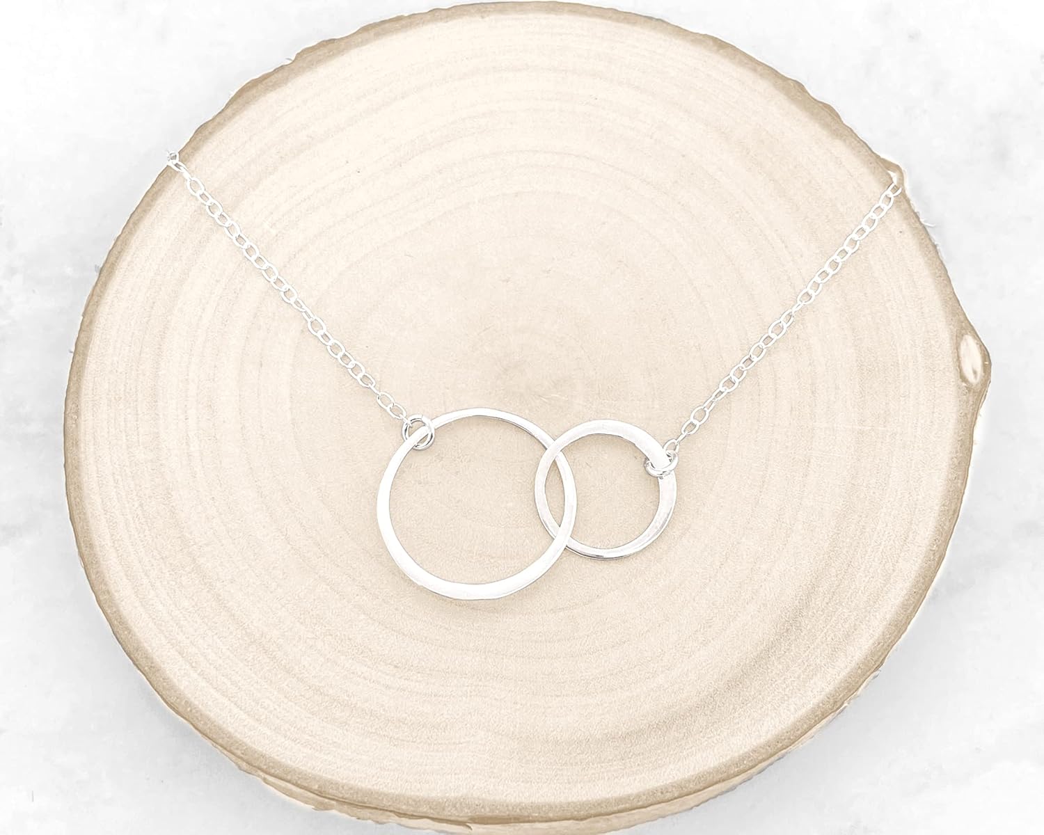 Pure 925 Sterling Silver Mother Daughter Interlocking Circle Necklace - Infinity Mothers Day Gift, Mother of the Bride Gift, Great Necklace for Teen Daughter - Image 2