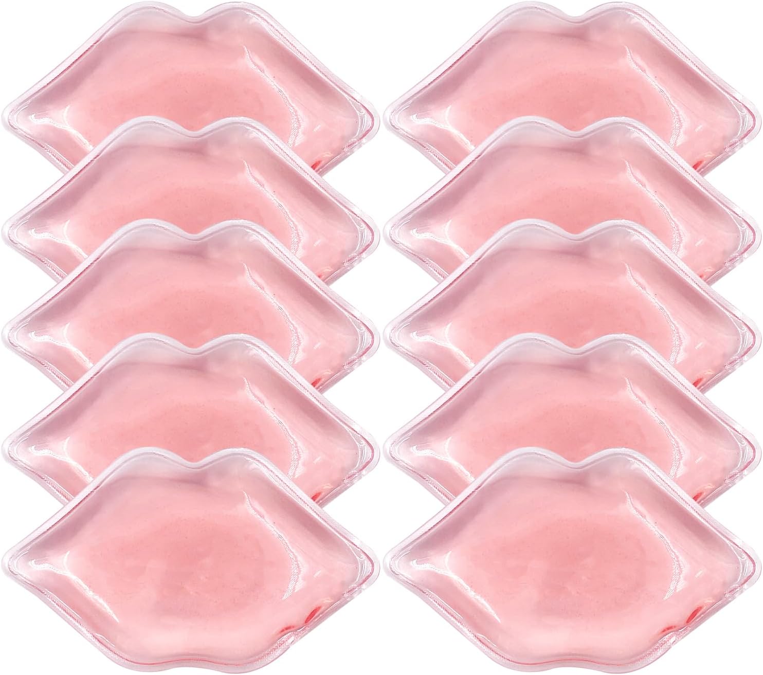 (10 PCS) Lip Ice Pack ，Ice Compress After Lip ice Treatment, Reusable ice pad for Cosmetic, Lip Shape ice Pack to Relieve Pain and Relax Lips, Anti-Aging Lip Care ice Pack to Reduce Lip Swelling