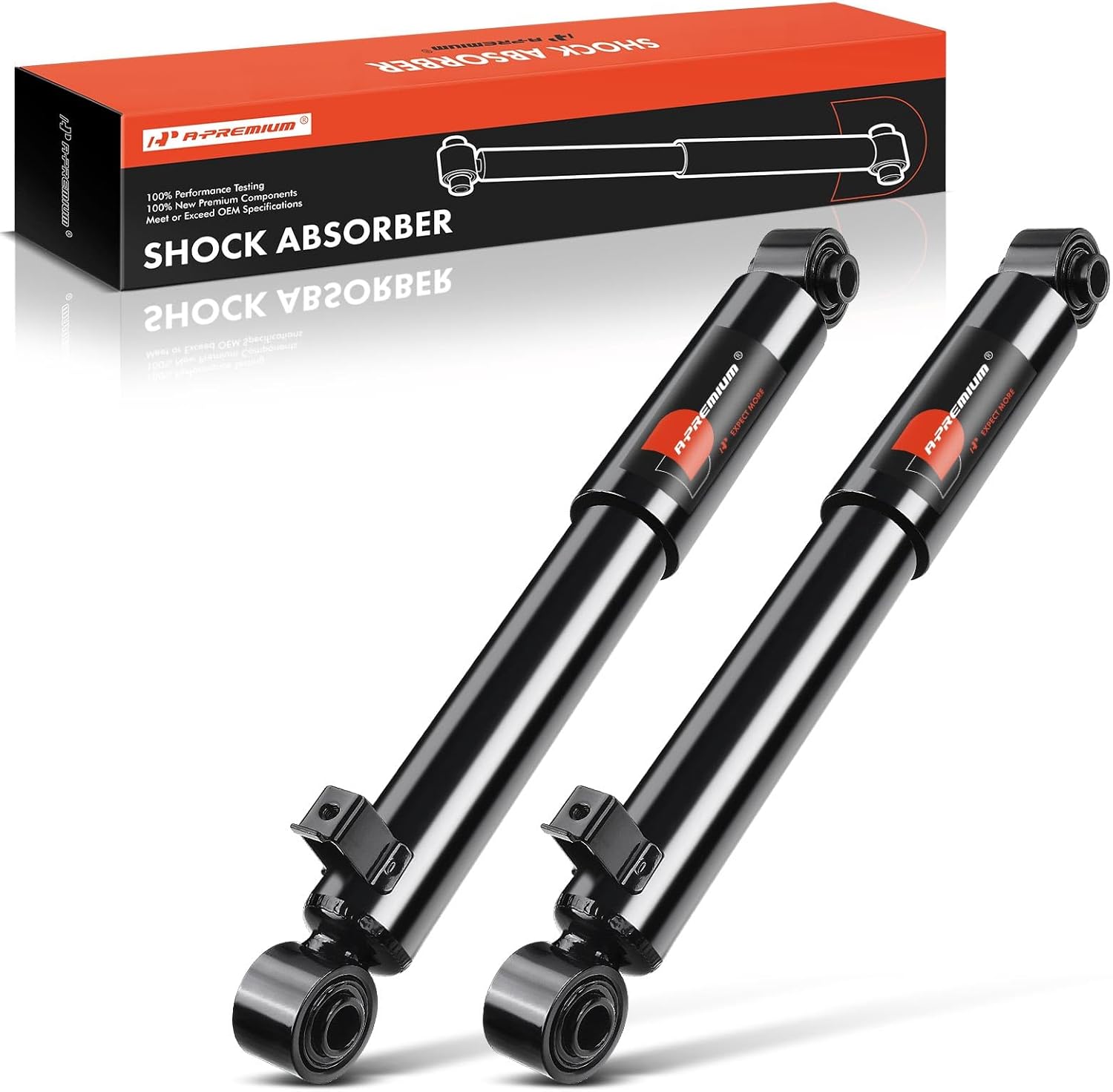 A-Premium Rear Pair (2) Shock Absorber Compatible with Hyundai Santa Fe 2010-2012 & Kia Sorento 2011-2013, Driver and Passenger Side