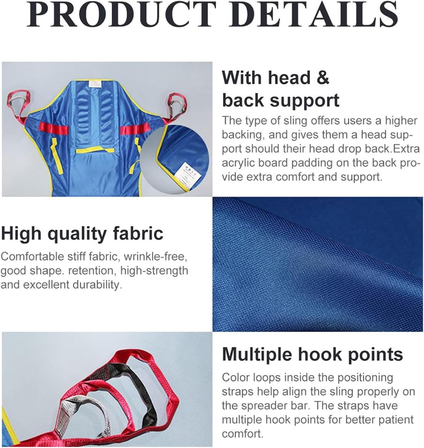 Toileting Sling Patient Lifter-Full Body Patient Lift Sling-Patient Lift Sling with Commode Opening-Medical Lift Equipment Divided Leg for Elderly,Handicapped (Color : L)