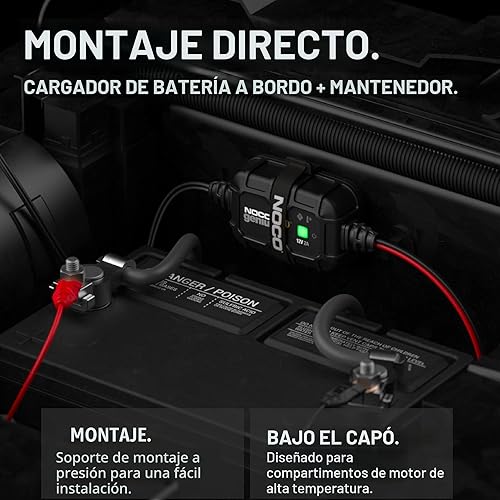 Miniatura 2 de NOCO GENIUS2D: Cargador de batería a bordo inteligente de 2A 12V - Mantenedor automático de montaje directo, cargador por goteo y desulfatador