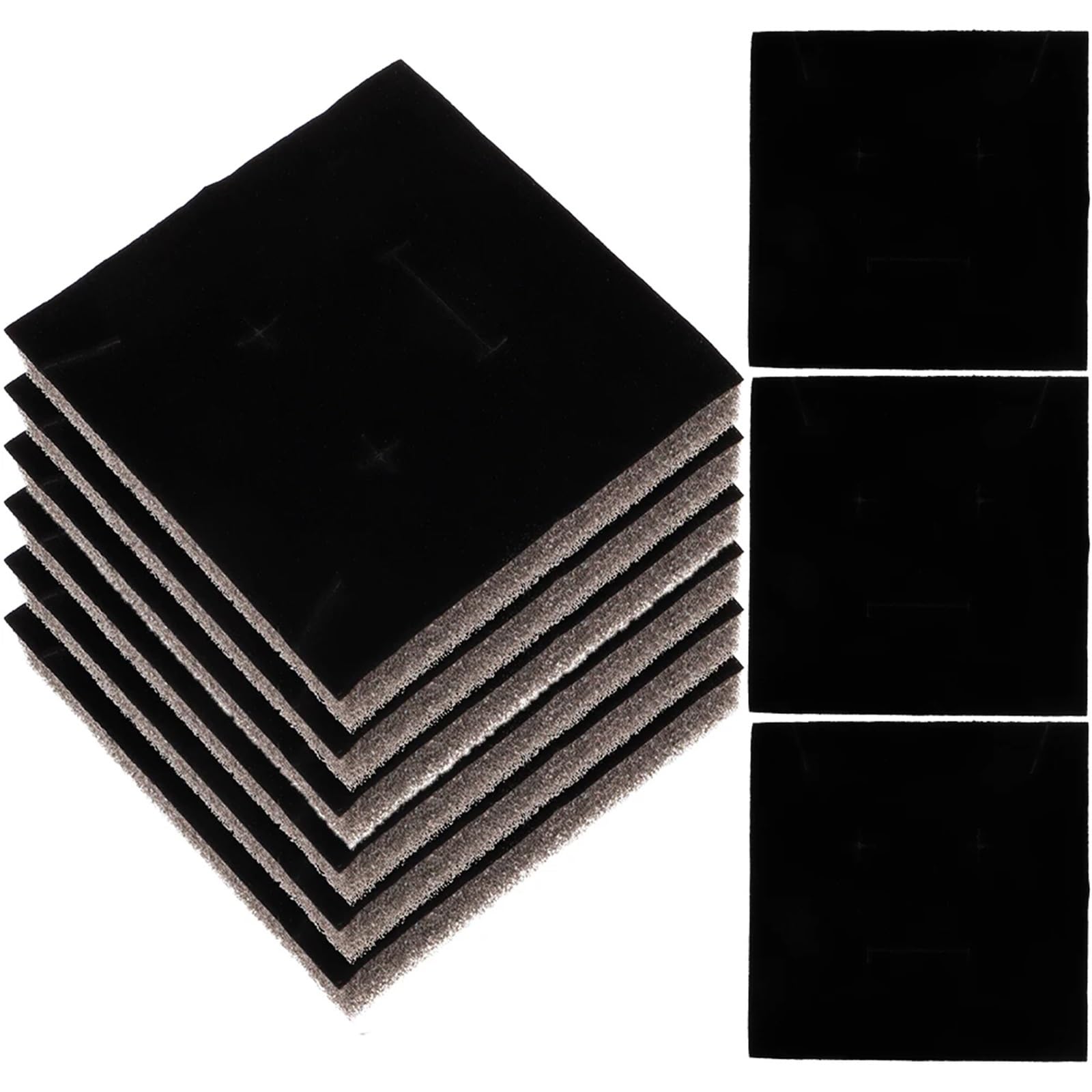 LSNNMU 20pcs Jewelry Box Sponge Insert Pad Earrings Ring Display Mat Foam Showcase Tray Inner Liner DIY Organizer For Jewelry(8x8x1.5cm)