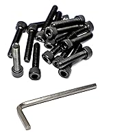 Vista 73 de iexcell Juego de 50 tornillos M4 x 20/25/30/35/40 de acero de aleación de grado 12.9, acabado de óxido negro