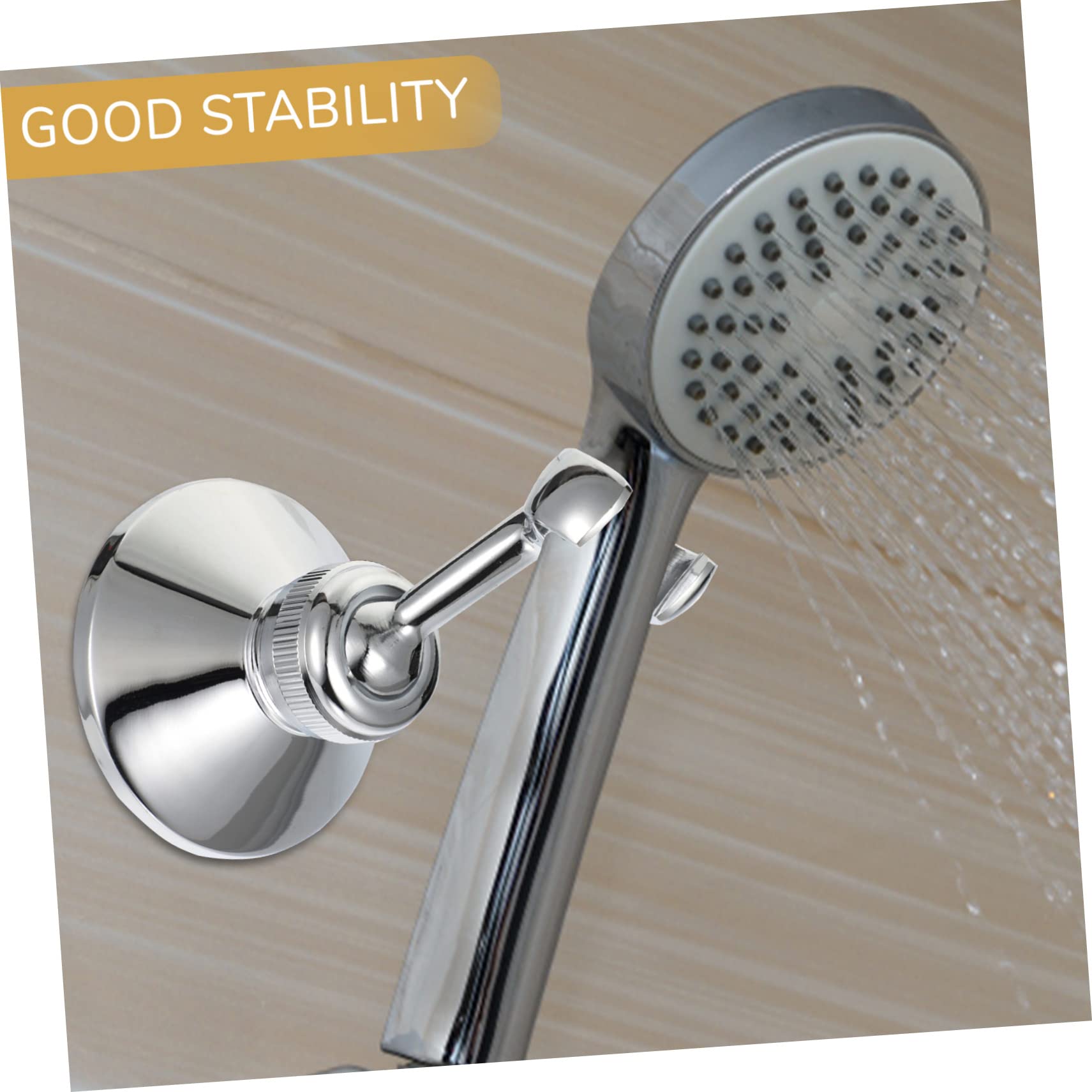SHINEOFI Soporte para Cabezal de Ducha Metálico Ajustable Base Fija para Boquilla de Ducha Cromado para Baño Montaje en Pared Uso Doméstico y Hotelero