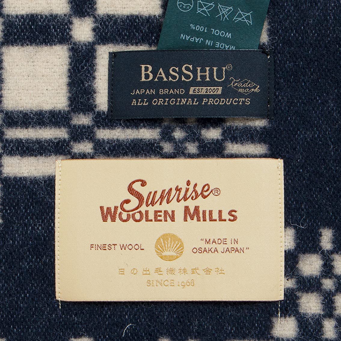 Basshu woolen mills ウールブランケット バッシュ BasShu / バッシュ] Wool Blanket ウールブランケット 153×180
