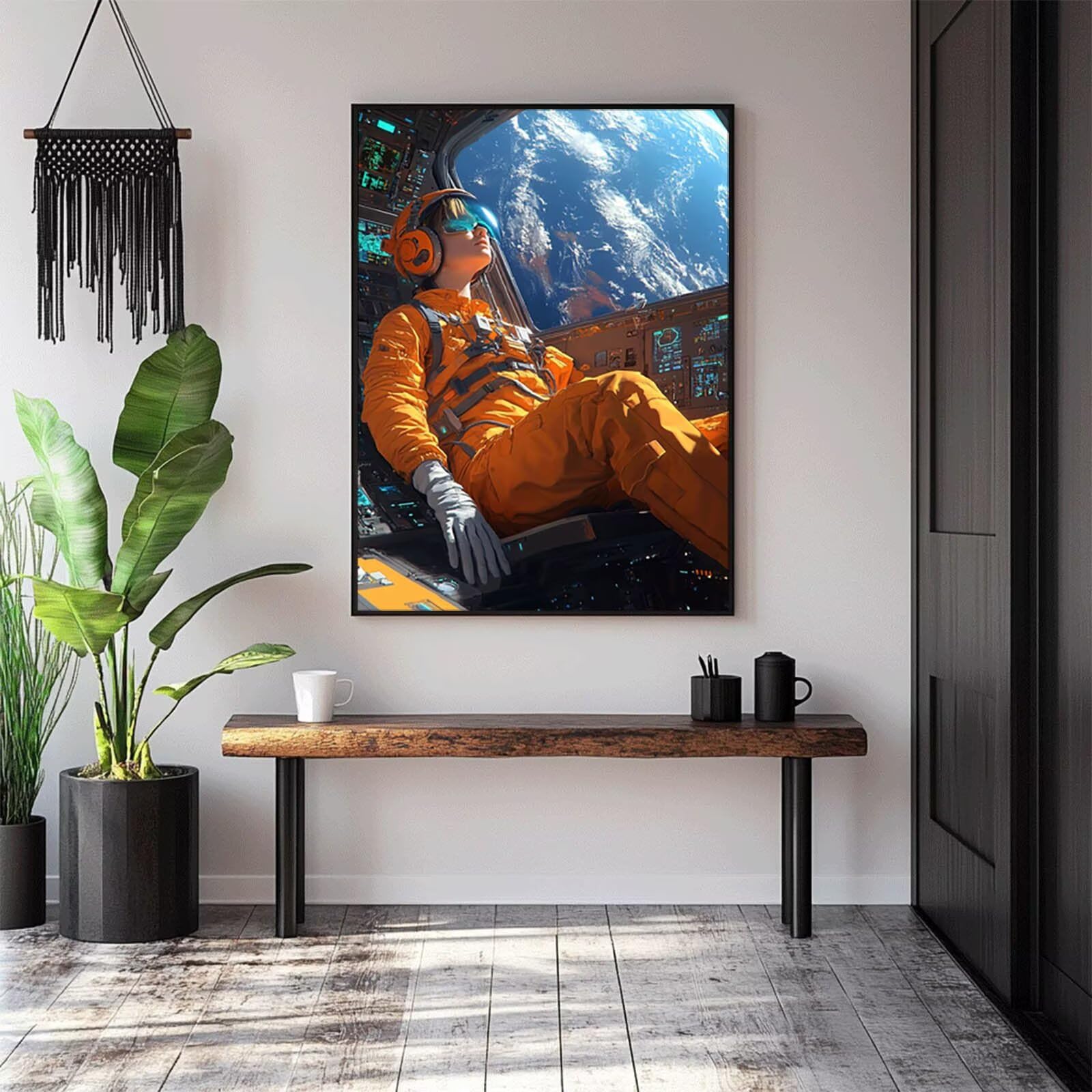 5D DIY diamentowy obraz astronauta zestaw do malowania diamentami dla dorosłych i dzieci pełny wszechświat diamentowy obraz krzyż Embroidery łatwy postarter, kryształowa dekoracja ścienna, prezent 80