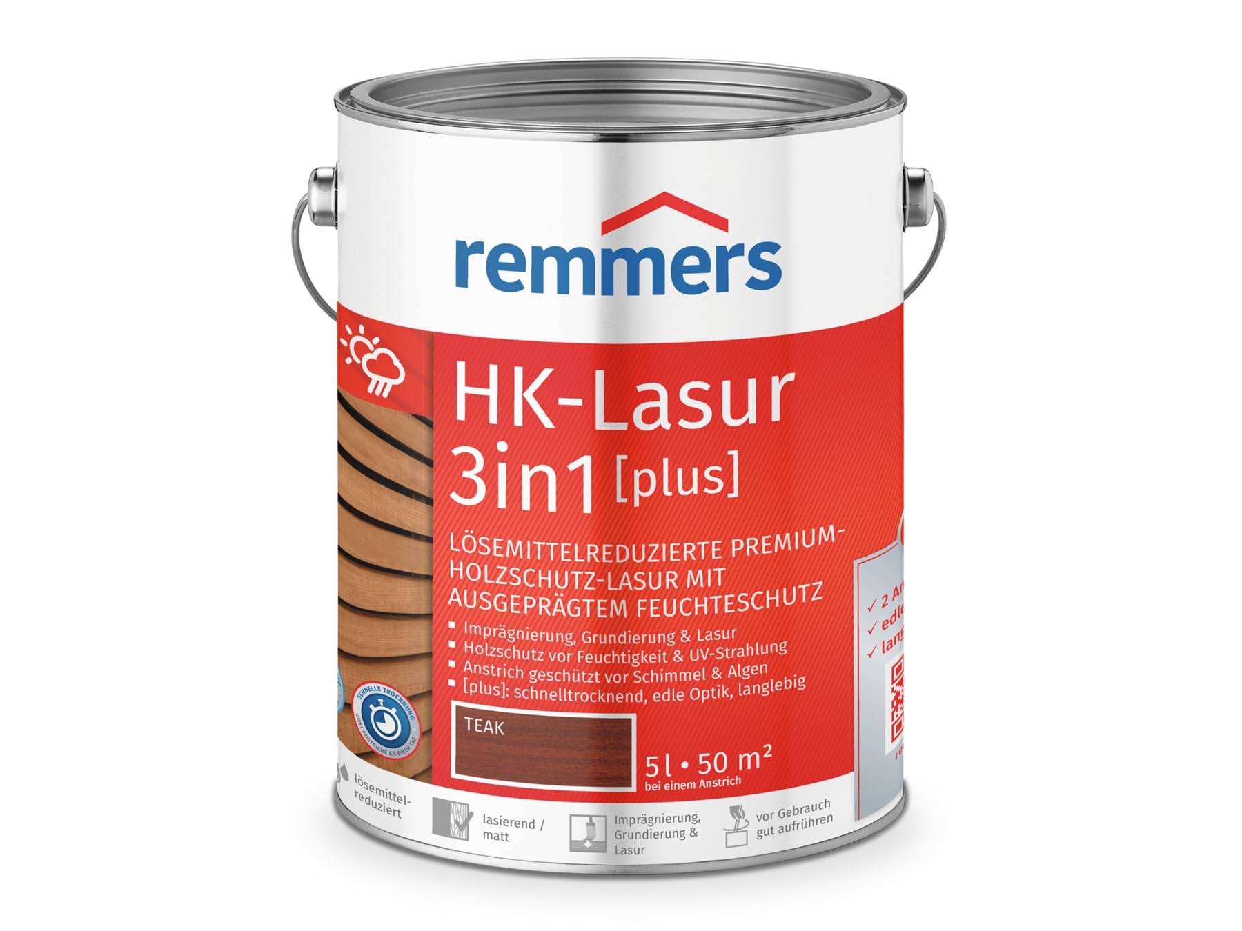 Remmers HK-Lasur 3in1 [plus] Teak, matt, 5 Liter