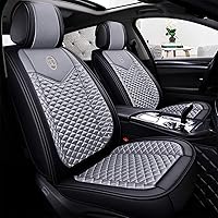 Vista 11 de Fundas de asiento de coche Bling Retro de moda en estilo de celosía de seda y cuero Fundas de asiento para el frente y la parte trasera Ajuste