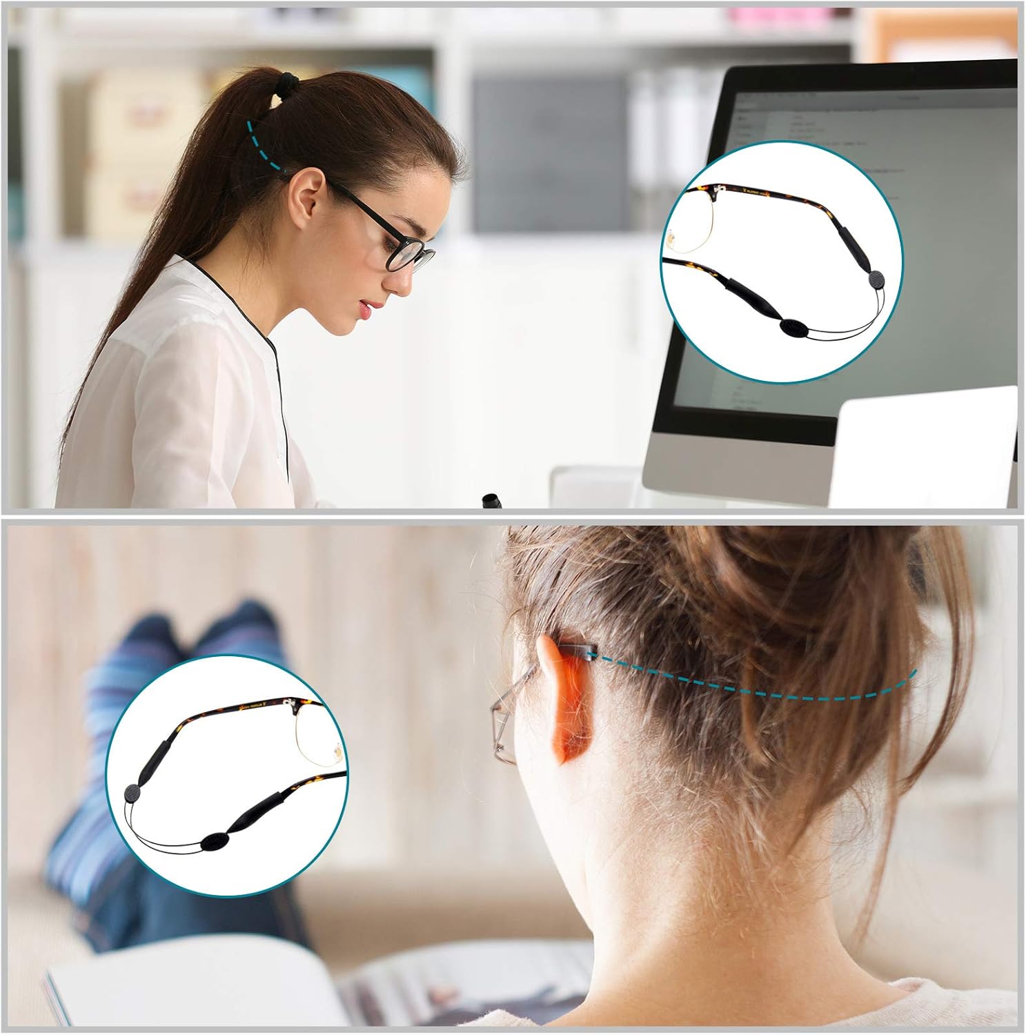 Flаѕh Dеаlѕ - 70% оƒƒ 2pcs Eyeglasses Holder Strap, Sunglasses Strap, Eyewear Retainer, Sports String Retainer, Adjustable from 9.2 to 14”, with Glass Cleaning Cloth and Screwdriver, Black Bеѕt Cуbеr Mоndау 🔥 2pcs Eyeglasses Holder Strap, Sunglasses Strap, Eyewear Retainer, Sports String Retainer, Adjustable from 9.2 to 14”, with Glass Cleaning Cloth and Screwdriver, Black