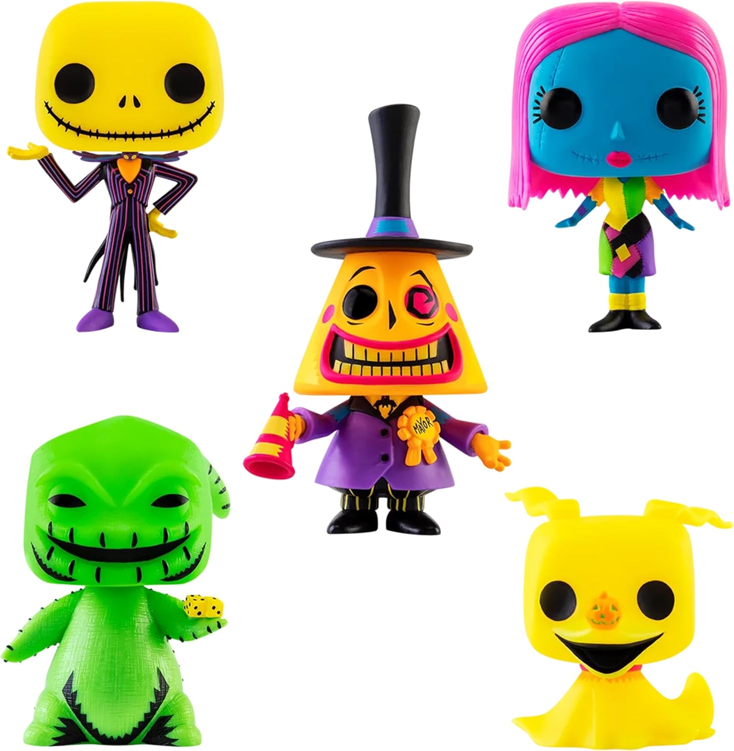 Funko Pop! Disney The Nightmare Before Christmas Jack Skellington 5-Pack Special Edition Multicolor Glow-in-The-Dark Vinyl Exclusive