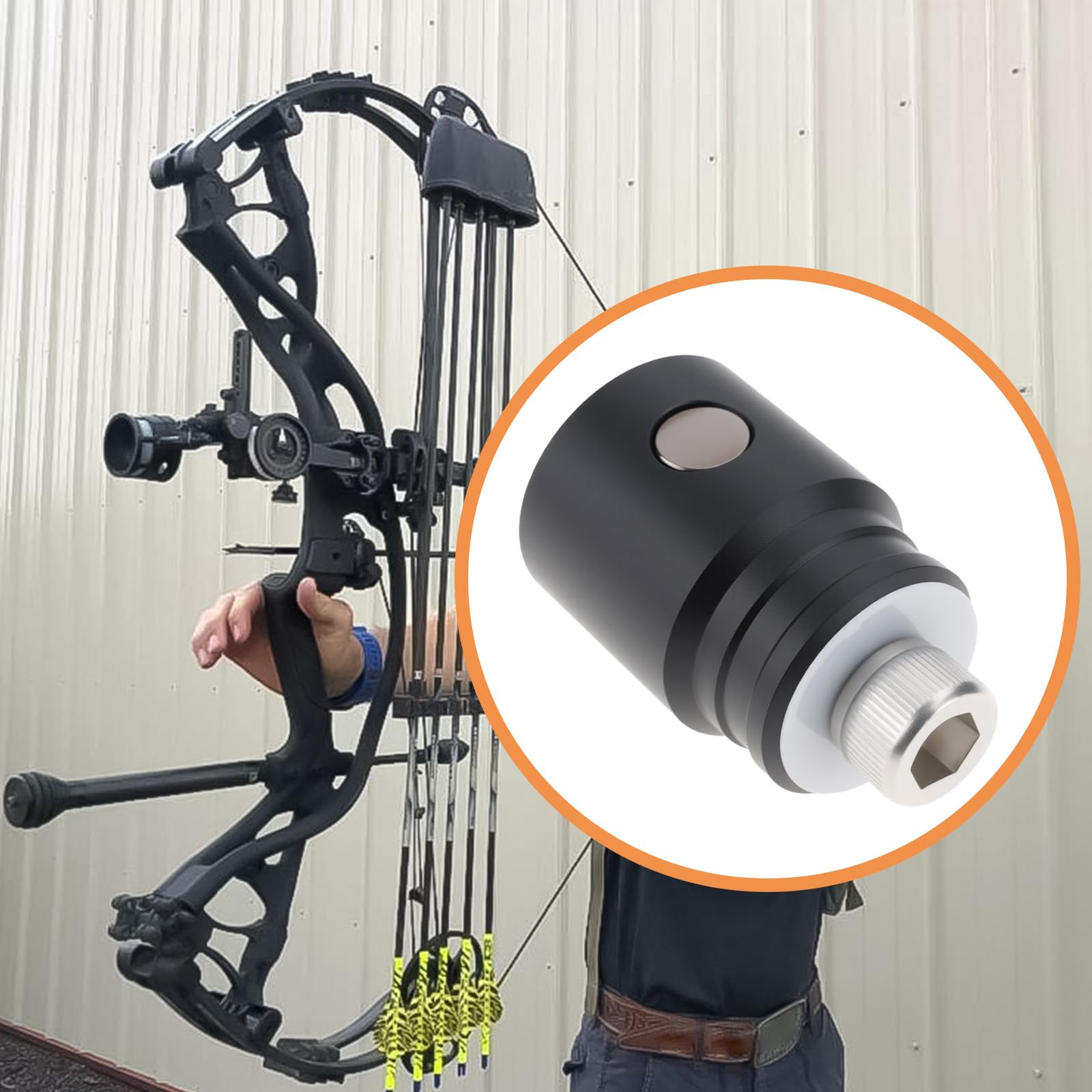 Support de Tir à Arc à Déconnexion Rapide en Alliage Aluminium 40 X 25,3 Mm Stabilisateur pour Arcs à Poulies Et Arcs Recourbés
