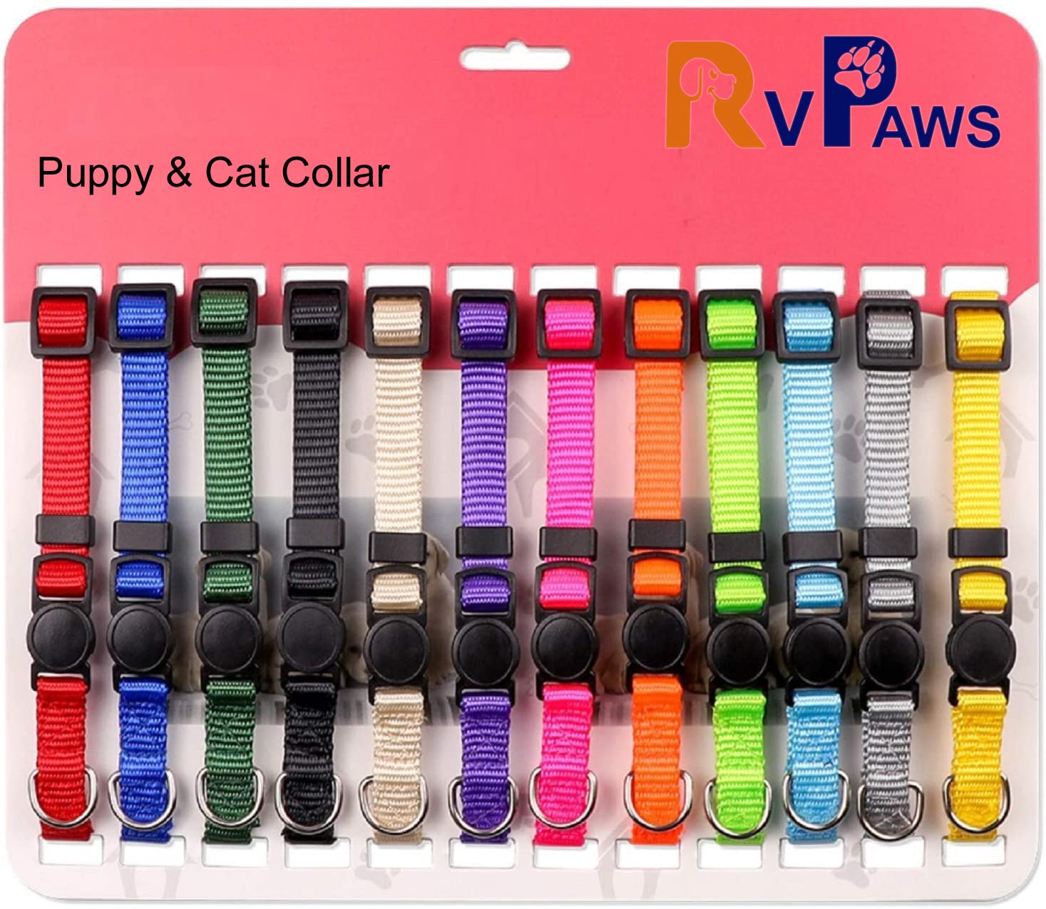 RvPaws Puppy ID Collar Identification Soft Nylon Adjustable Safety Whelping Litter Collars for Newborn Pets with Record Keeping Charts Width 10 MM (Orange Color) (B0B3TNGY2L) Amazon Price History, Amazon Price Tracker