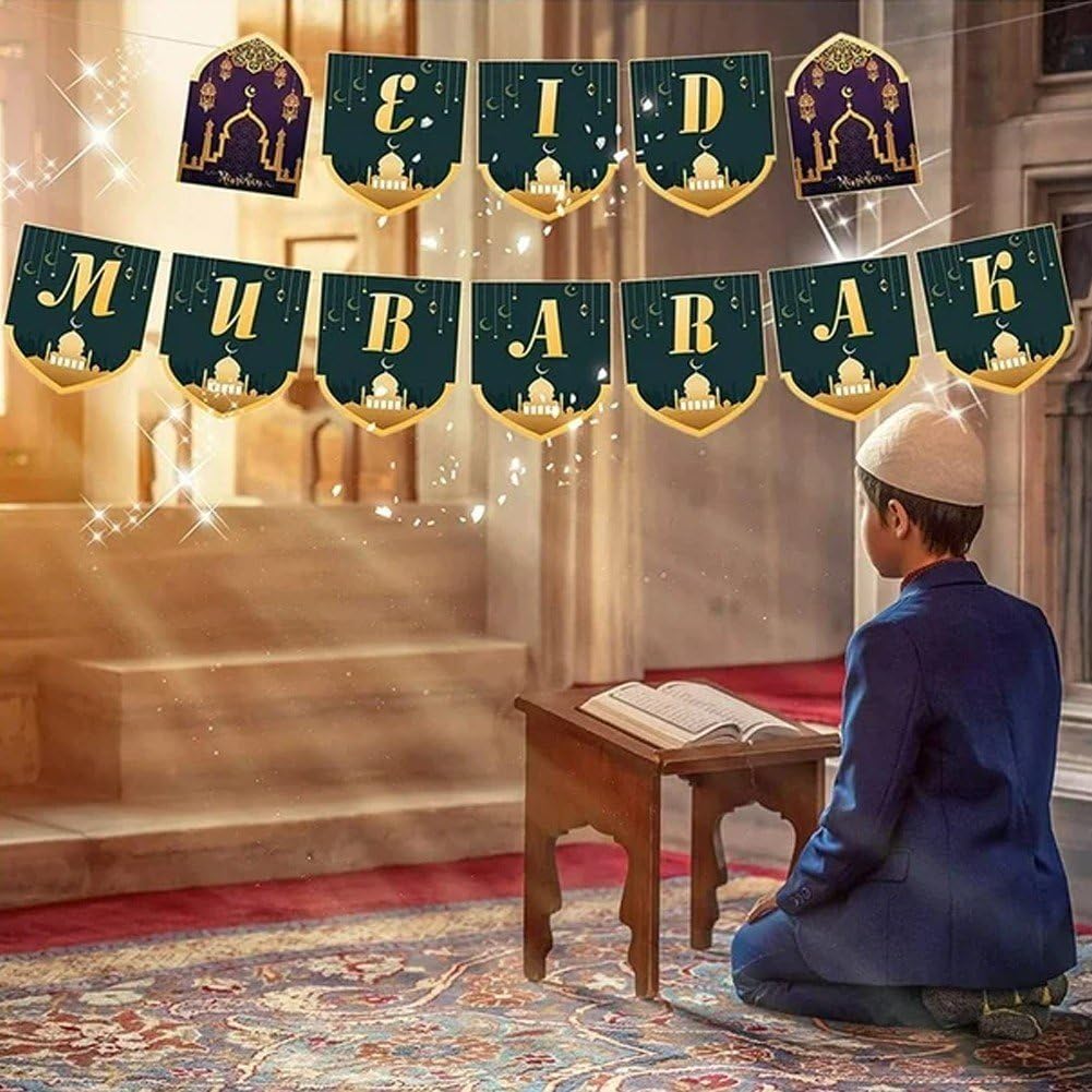 Eid Mubarak baner i wiszące strumienie wir sufit girlanda ramadan chorągiewki dekoracje do domu islamskie muzułmańskie artykuły imprezowe