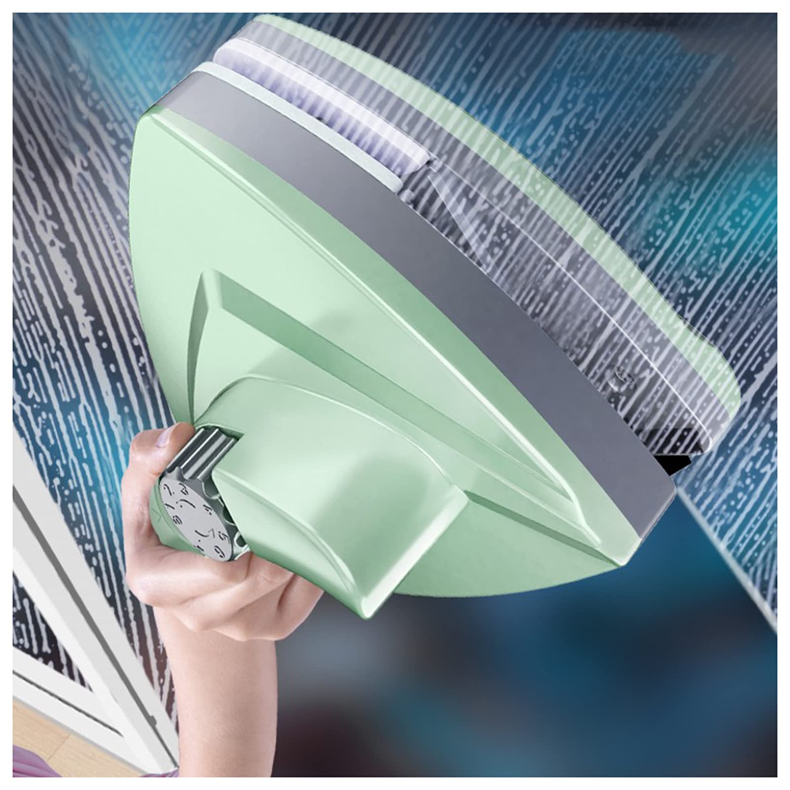 Nettoyeur vitres magnétique, Nettoyeur vitres magnétique Double Face, Brosse Nettoyage vitres, essuie-Glace vitres, Outils Nettoyage ménagers avec Corde Anti-Chute fenêtres à Double vitrage Grande h