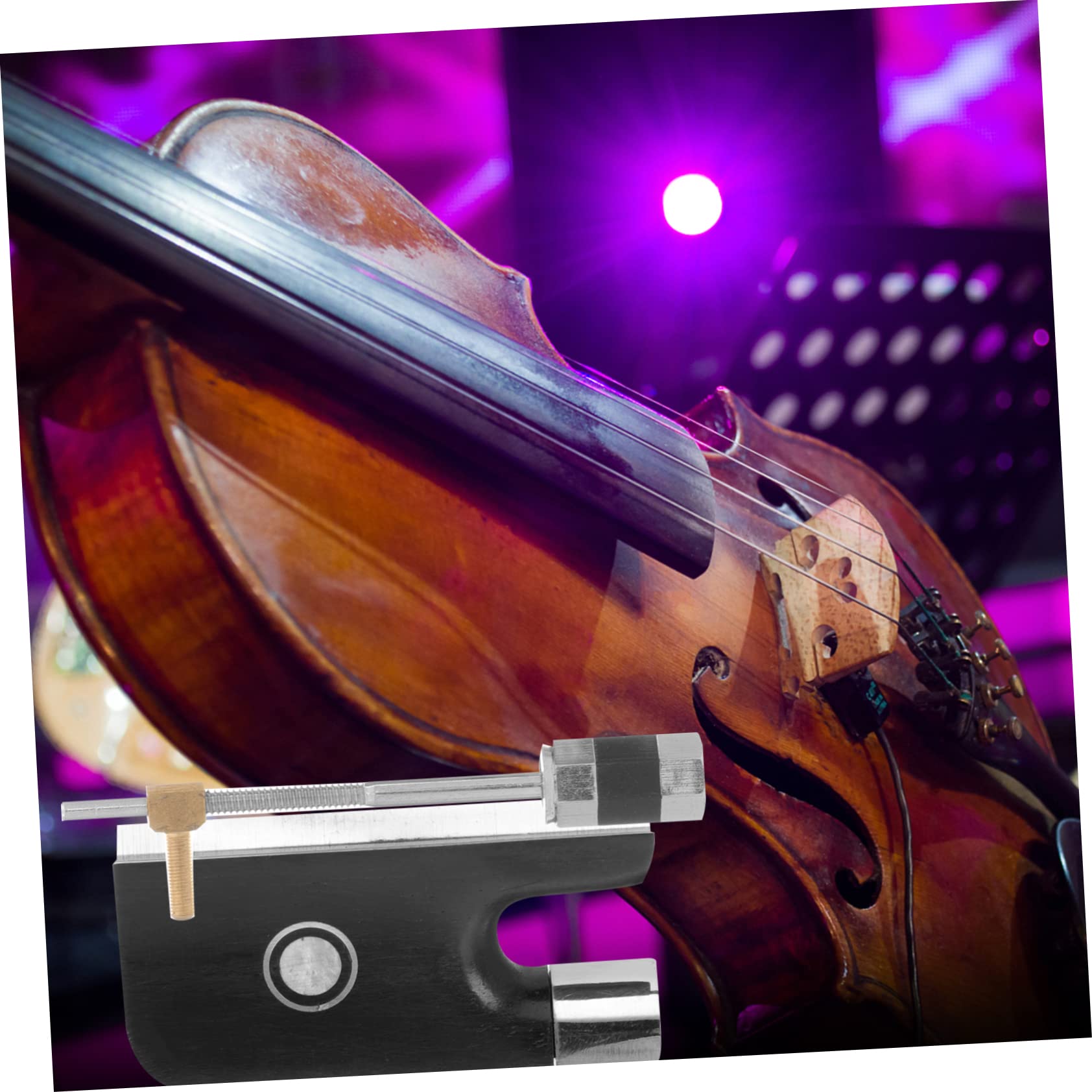 TOYANDONA 5 Set Accessori Per Violino Rana Musicale Strumenti Professionali Rana ' Del Violino Dello Studente Accordatore Per Violino a Clip Alunno Metallo Attrezzatura Di Legno