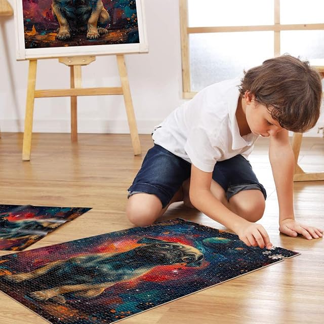 Foto 4 de 6 de Rompecabezas para Adolescentes 1000 Piezas Pintura al óleo de un Carlino galáctico Juego de ingenio Regalos…