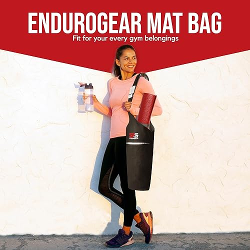 Miniatura 6 de Yoga Mat Bag for Yoga Essentials - Long Tube Yoga Mat Carrier with Adjustable Strap - Exercise Mat Canvas Bag with Zipper Pocket for Accessories -