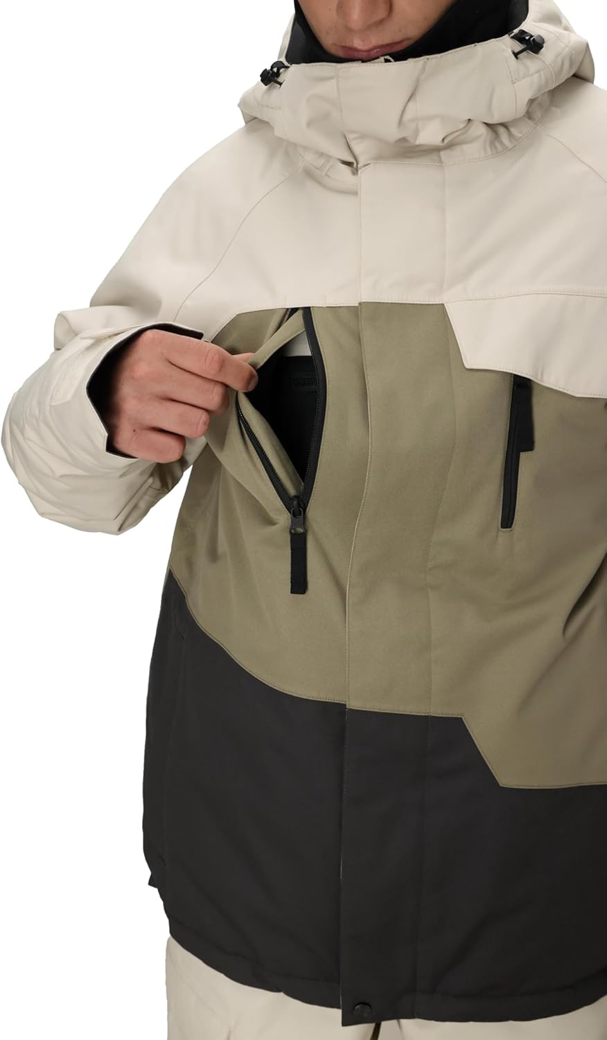 686 Men's Geo Insulated Jacket - Breathable Thermal Clothing with Asymmetrical Look - Water & Weather Resistant - Image 4