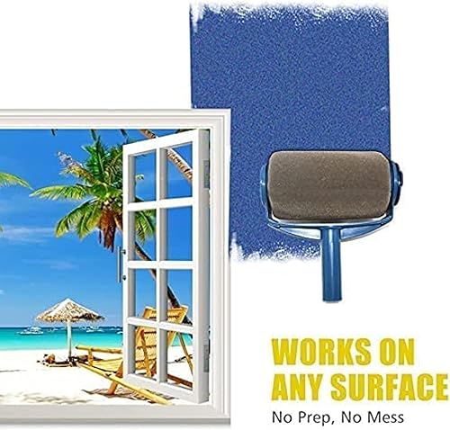 Miniatura 3 de TOURACE Juego de 9 rodillos de pintura con palos, rodillo de pintura profesional que transforma tu habitación en cuestión de minutos, decora