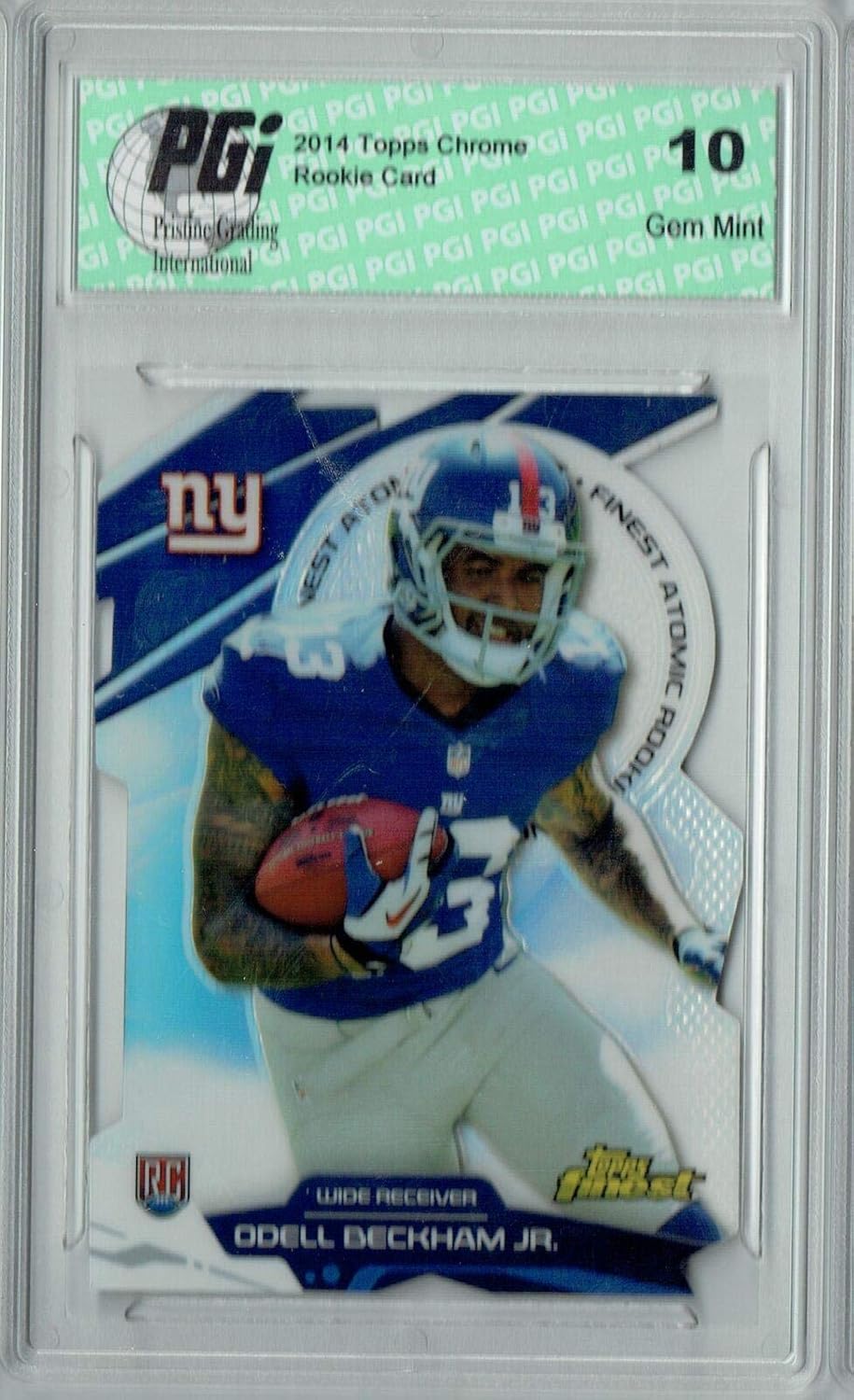 Odell Beckham Jr. 2014 Topps Finest FAROB Atomic Refractor Rookie Card PGI 10