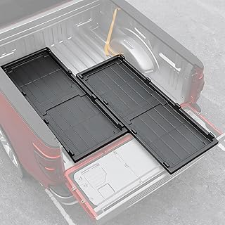 Maxzina Slide-Out Truck Bed Cargo Tray Compatible with Ford F150 Chevy Silverado GMC Sierra Dodge Ram Toyota Tundra HDPE Lightweight Sliding Organizer Trolley System Accessories (5.2FT+ Bed ONLY)