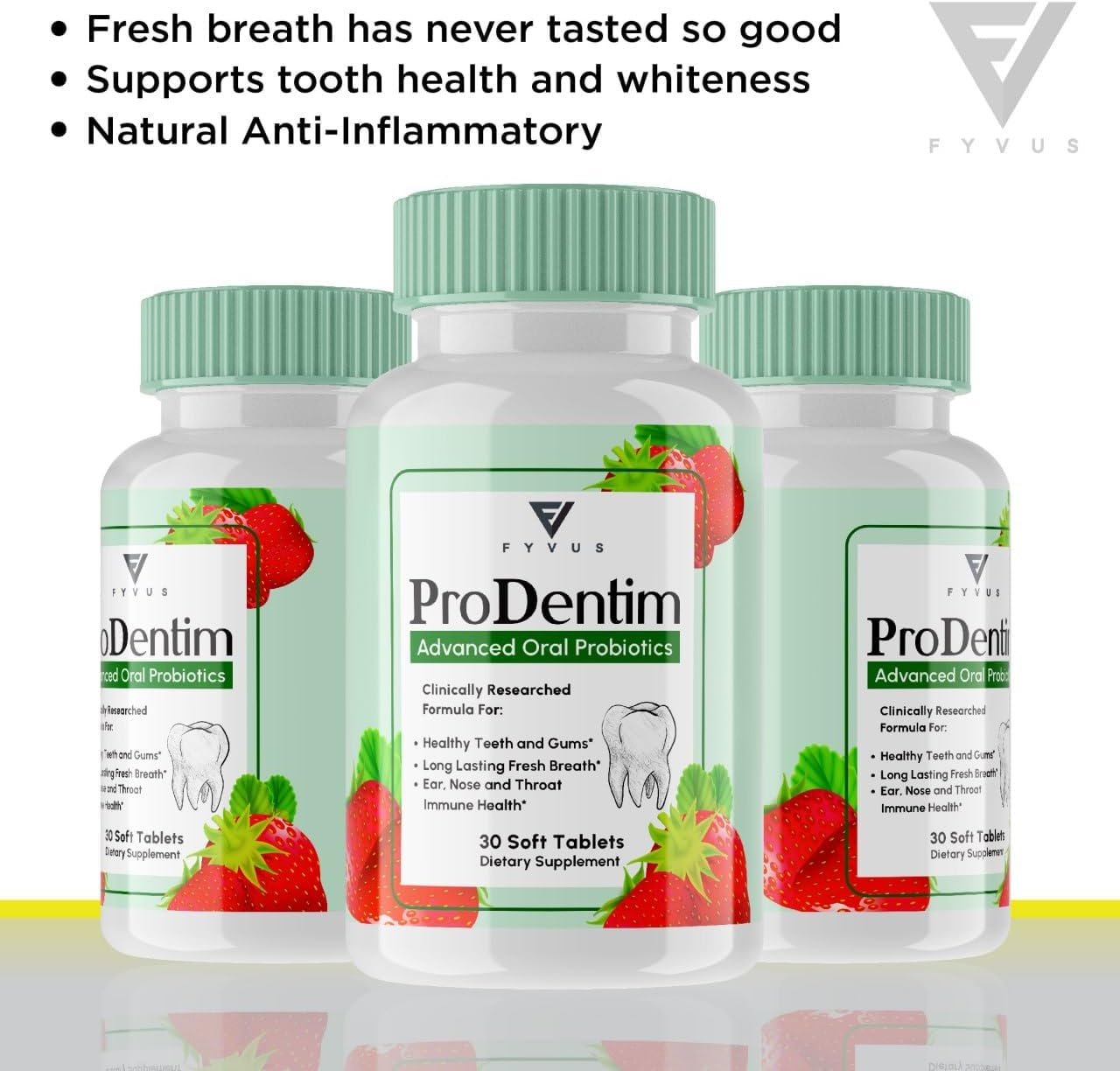 Prodentim para encías y dientes tabletas masticables derretir Pro