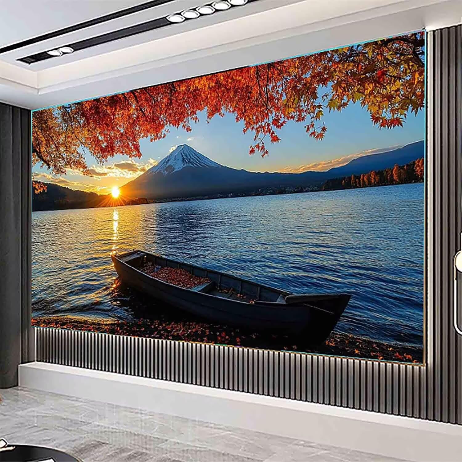 Diamentowy obraz Mount Fuji diamentowe zestawy artystyczne dla dorosłych, kryształ drzewny zestaw artystyczny dla dorosłych dzieci DIY 5D kwadratowe pełne wiercenie klejnot kropki stras haft