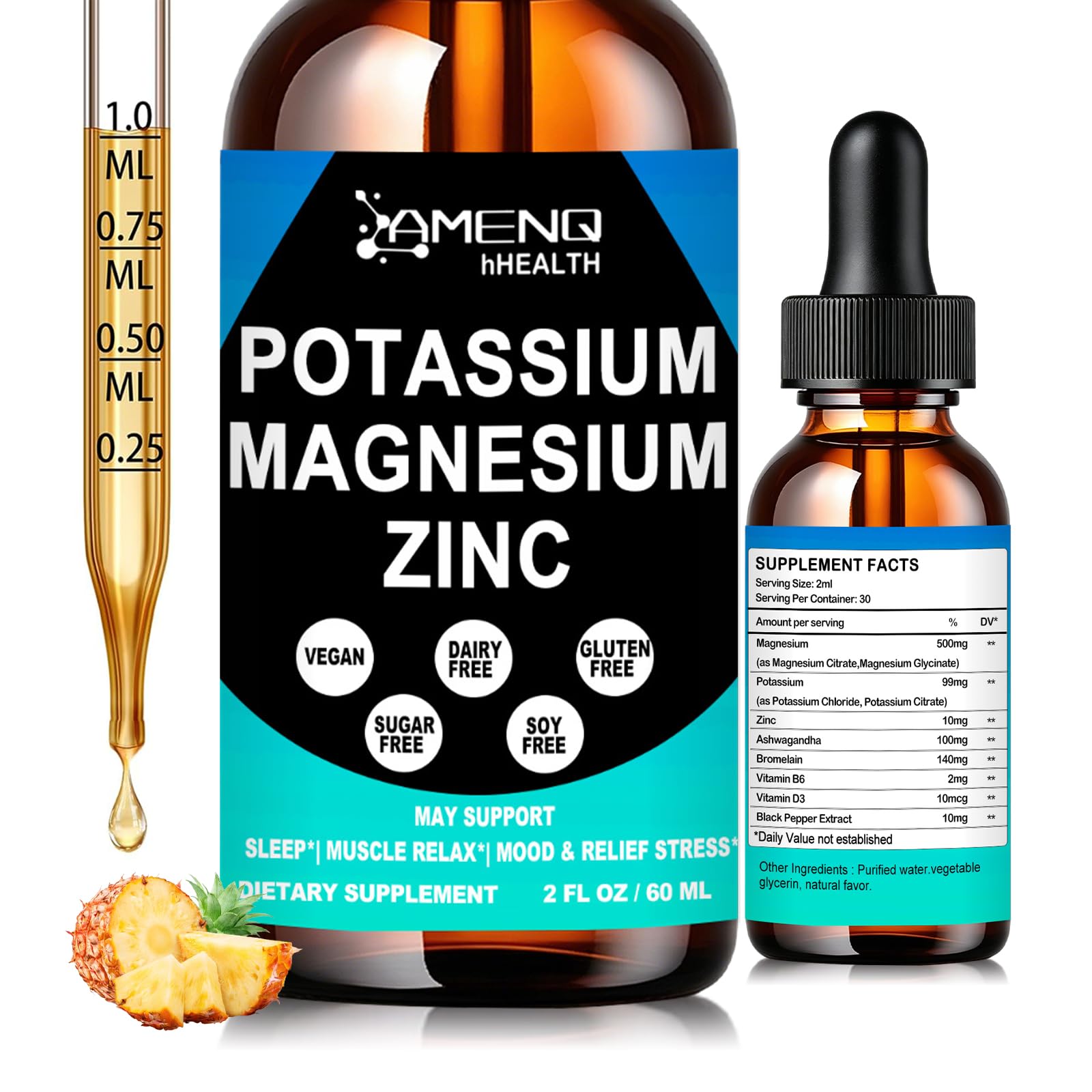 Potassium Magnesium Supplement, High Absorption Magnesium Potassium Complex