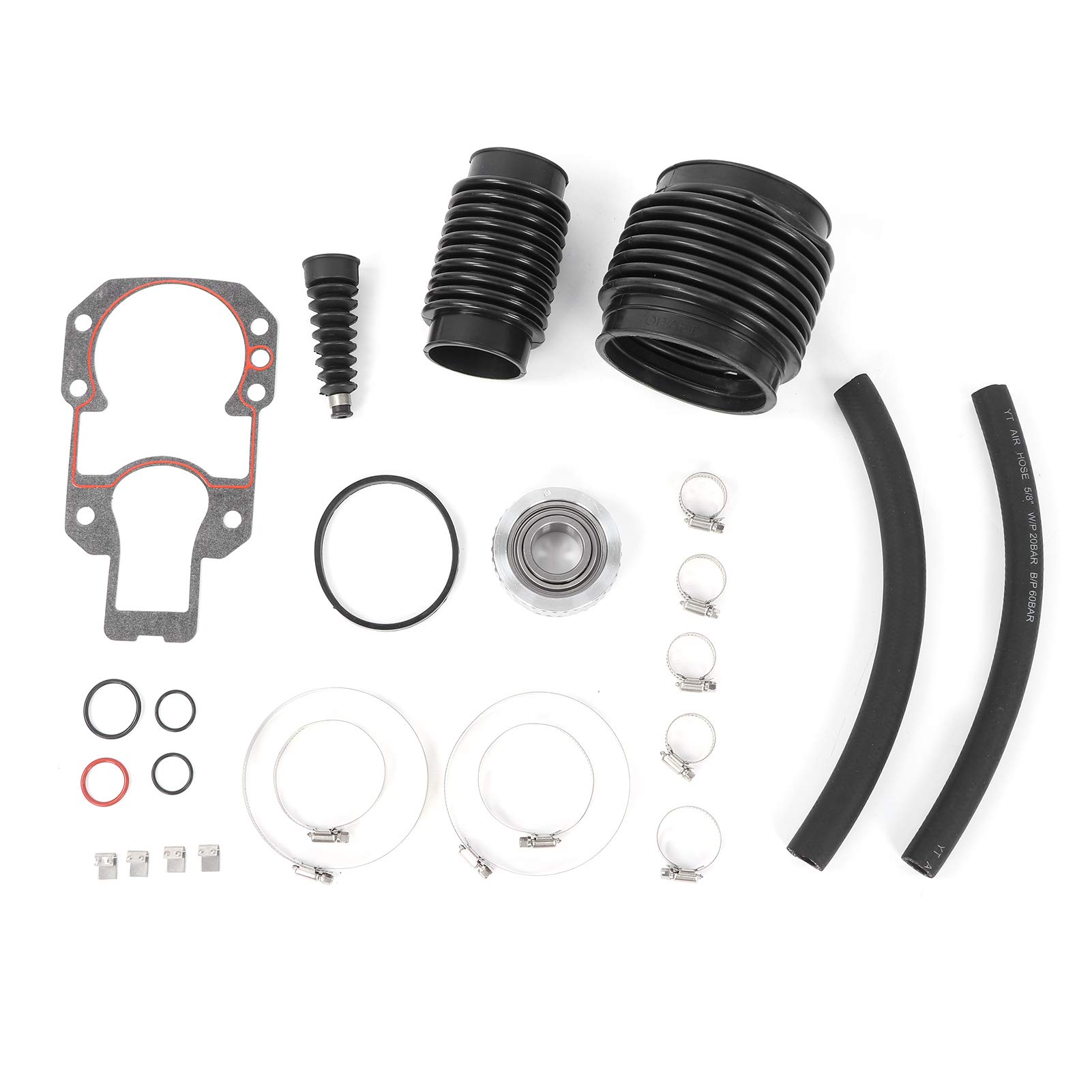 Kit di Riparazione per Poppa con Soffietto Fuoribordo per Mercruiser Alpha One Gen 1 1977-1990 - Acciaio Inossidabile e Gomma di Grado Marino con Installazione Semplice