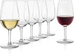 Final Touch ISO INAO Wine Tasting Glasses Set of 6 - Lead-Free Crystal for Red, White, Sparkling, Rosé - 7¼ oz Capacity - Ideal for Wine Tastings and Events (WGT406)