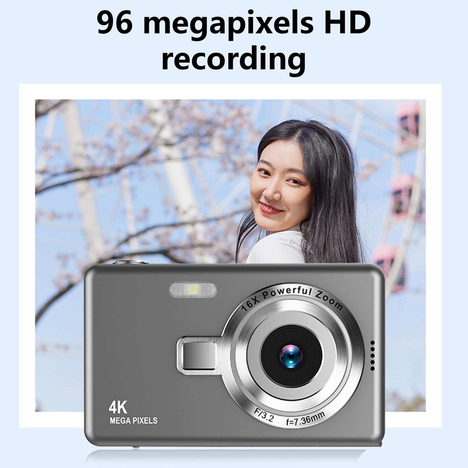 Amazon | 96MP 1080p解像度を備えたデジタルカメラカードカメラ芸術的
